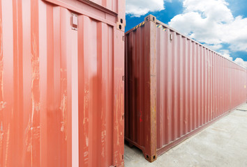 Stack of Cargo Containers at the docks