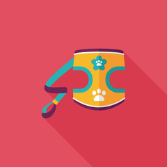 Pet Clothes flat icon with long shadow, eps10
