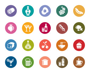 Food and Drinks Color Icons