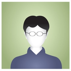 the head of person vector design