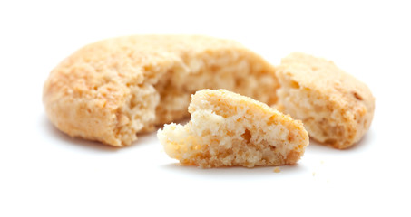 almond biscuits isolated on white