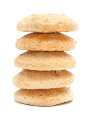 almond biscuits isolated on white
