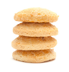 almond biscuits isolated on white