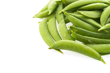 garden pea isolated on white background