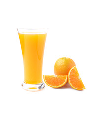 Orange juice  on white
