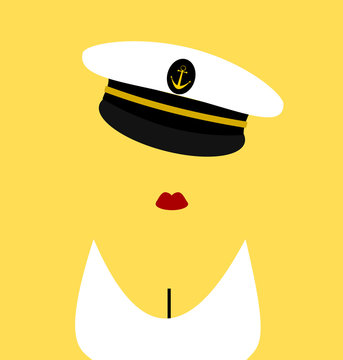 female sailor wearing bikini top