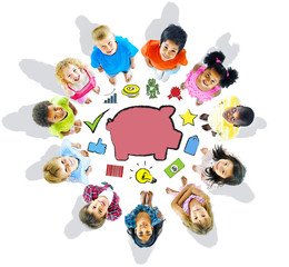 Group of Children and Saving Concepts