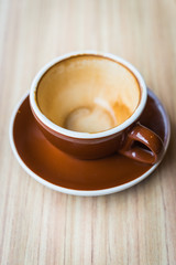 Empty coffee cup