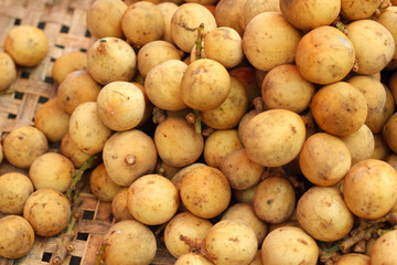 ripe longkong in the market