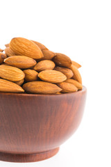 almond bowl isolated