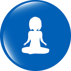 woman glossy web icon on white background