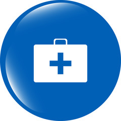 Doctor Bag Health Medical Icon Isolated on white