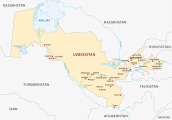 uzbekistan map