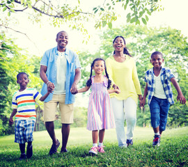 Family Bonding Happiness Park Outdoors Concepts