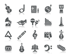 Fototapeta premium Music Icons