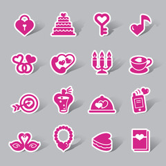 Valentines and Love Color Icon Label