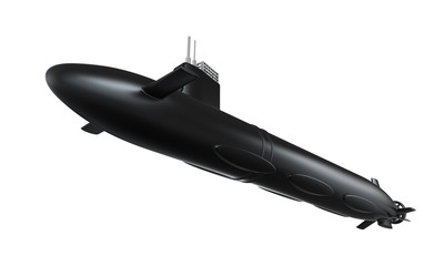 Black Submarine Isolated