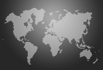 Obraz na płótnie Canvas Image of modern optimally dotted world map illustration