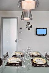 dishes on the dining table