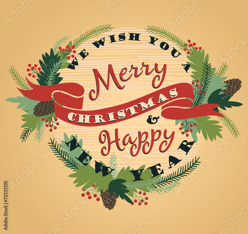 &quot;Merry Christmas background with Typography.&quot; Stock image and royalty