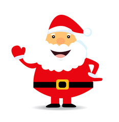 Santa Claus. Vector illustration for retro card