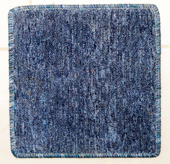 Square blue carpet.