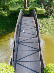 Steel bridge for cross water.
