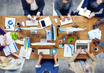 Group of Business People Working in the Office