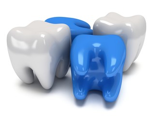 Aching and healthy teeth