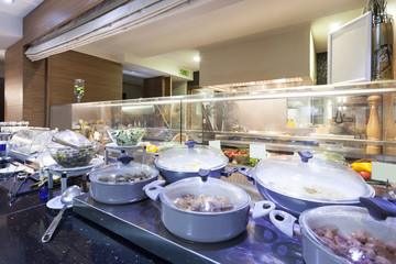 Hotel dinner - buffet style food 