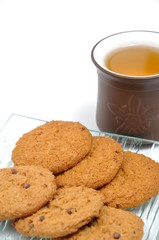 Macro cookies and chinese tea