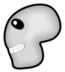 Funny Skull Vector Shape