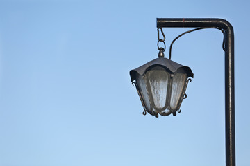 Fototapeta na wymiar Old Street Lamp and Blue Sky