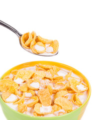 bowl of corn flakes.