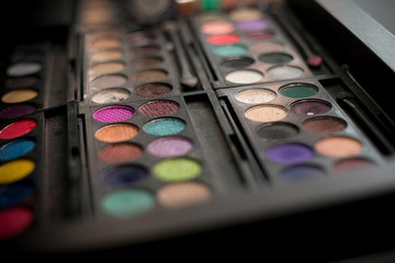 Make-up palettes close up