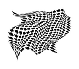 Abstract Wavy Leaves Pattern
