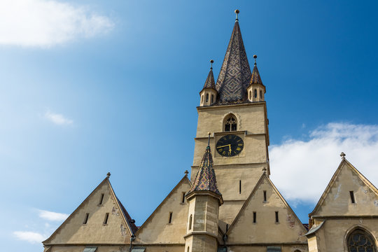 Gothic Lutheran Cathedral of Saint Mary built in 1530 in Sibiu