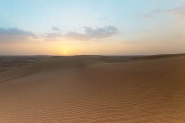 Fototapeta na wymiar Photo of landscape of a desert in the United Arab Emirates