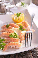 langoustine and sauce