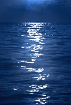 Ripple reflection on dark water