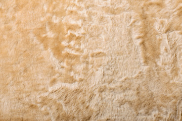 A warm, soft and blond sheepskin jacket texture