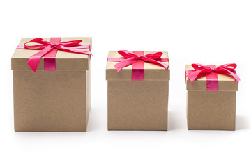 Three Present Boxes - Stock Photo