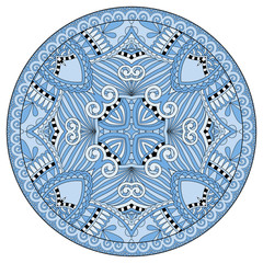 decorative blue colour design of circle dish template