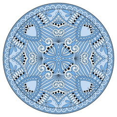 decorative blue colour design of circle dish template