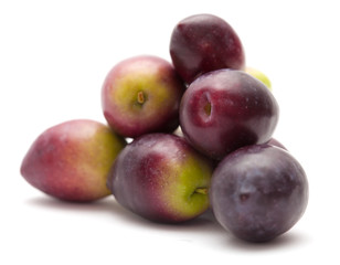 fresh raw olives isolated on white