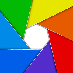 Colorful camera shutter background