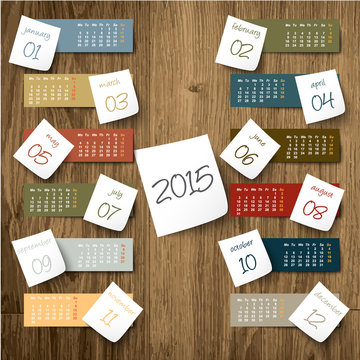 2015 Calendar Paper Sticker