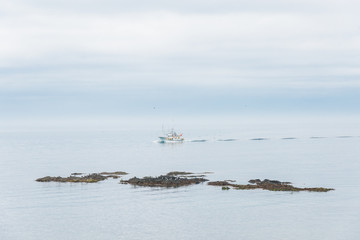オホーツク海の漁船