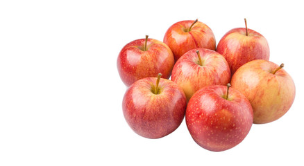 Royal gala apple on white background 