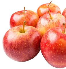 Royal gala apple on white background 